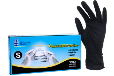 GUANTES TALLA S NITRILO NEGROS