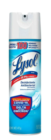 Desinfectante antibacterial Lysol en aerosol crisp linen 475 g