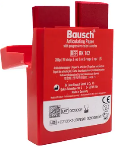 PAPEL ARTICULAR BAUSH ROJO BK102 CON 50 PIEZAS